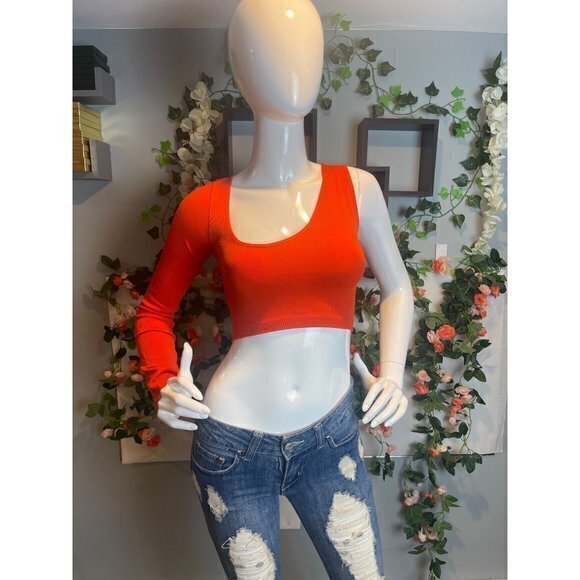 Anwnd One Shoulder‎ Orange Top Size M RefFNB - Picture 5 of 12